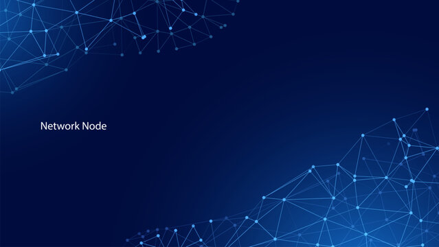Abstract technology futuristic network.Molecular structure and genetic engineering, molecules DNA, neural network, scientific research. Network nodes background desing.