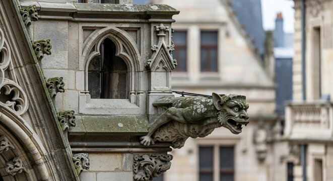 Gargoyle sculpture architectural detail