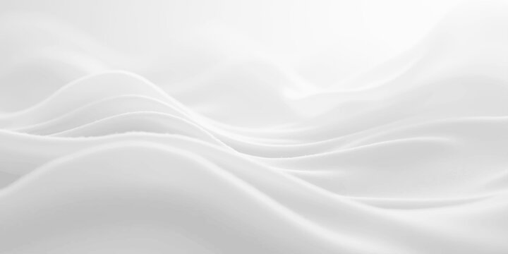 Elegant white silk and satin fabric background featuring soft flowing waves and smooth curves in a luxury textile design with light blue drapery patterns for an elegant cloth wallpaper backdrop