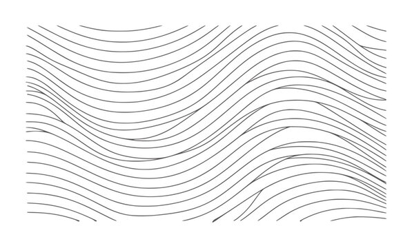 Black wavy lines forming an abstract pattern a white