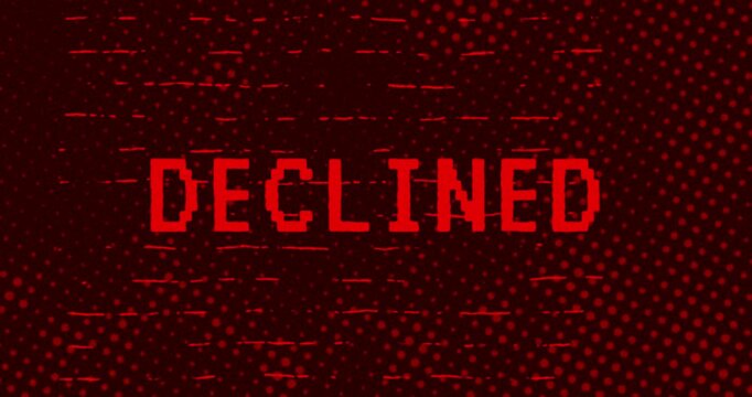 Declined text - Red Effect Glitch