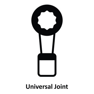 Universal Joint Vector Icon which can easily modify or edit