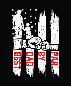 best dad by par t shirt design