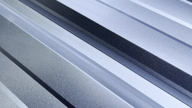 Abstract Galvalume Metal Roofing Texture Close-up