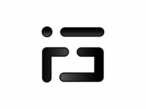 Modern Minimalist Lettering Logo Design Featuring Stylized Black Lines Forming the Letters I and G or T and G Monogram Identity