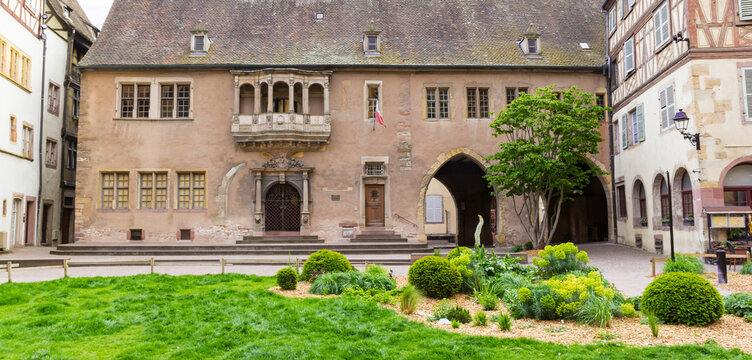 Panorama of the historic guard house in Colmar, France