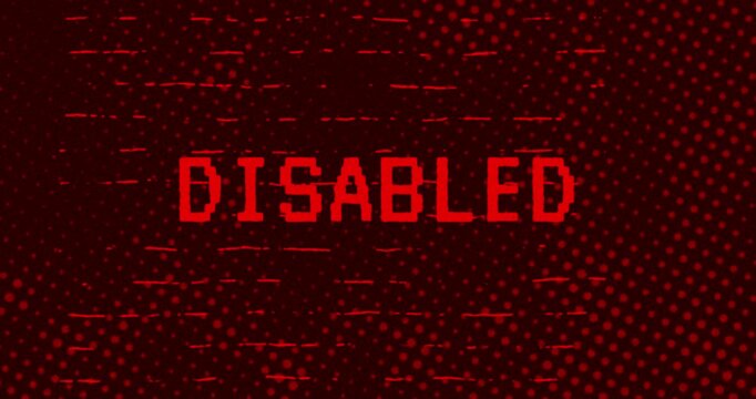 Disabled text - Red Effect Glitch