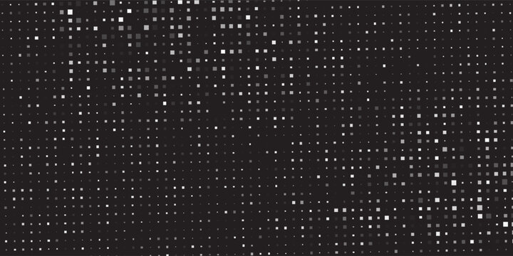 Black and White Random Pixels Pattern. Pixel Art Concept Background. 3d rendering