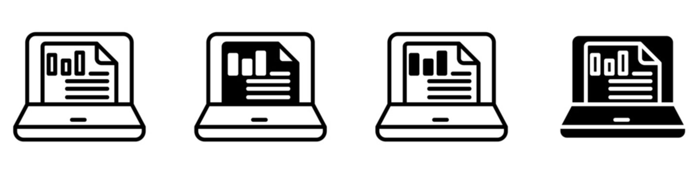 Data analysis icon vector set. profit graph illustration sign collection. data science symbol or logo.