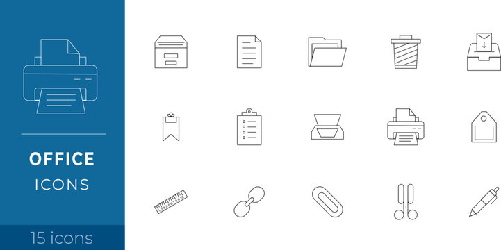 Iconic Pro Line Icons &ndash; 15 Pixel-Perfect Office & Productivity Icons 