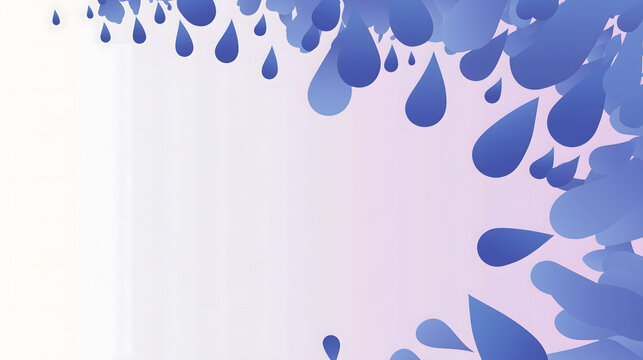     Abstract Blue Paint Splash Border on Soft White Gradient Background