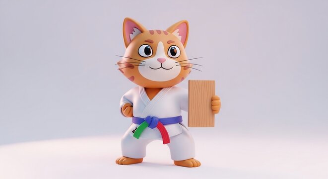 Cute Karate Cat