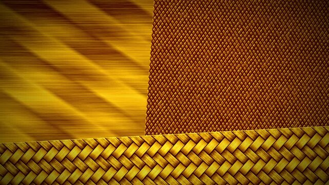 Luxury Gold Metallic Background with Carbon Fiber and Brushed Brass, 4K Seamless Loop