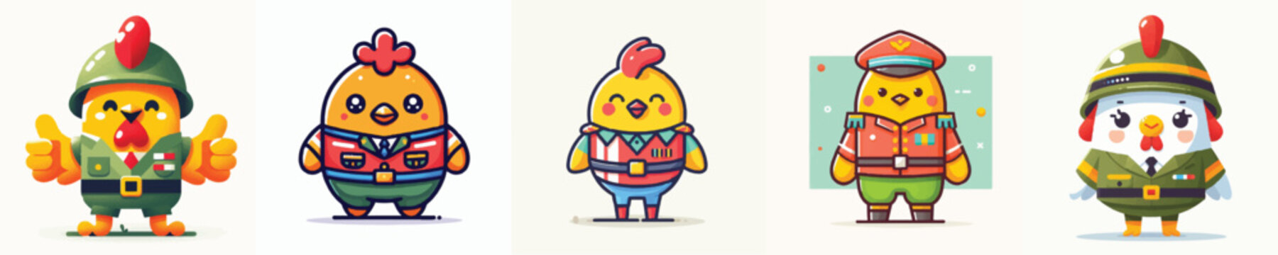 vector of chicken soldier