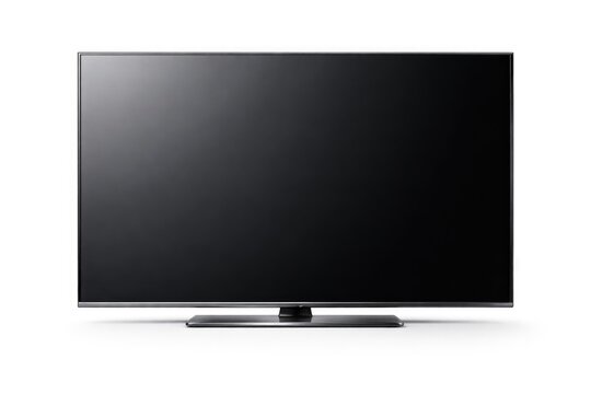 Plasma screen front perspective with clean white backdrop