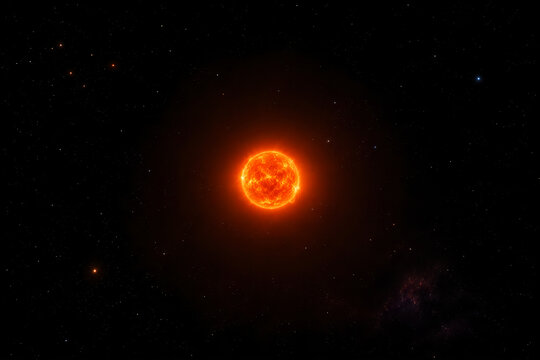 Minimal Antares Red Supergiant Star with Dark Cosmic Background