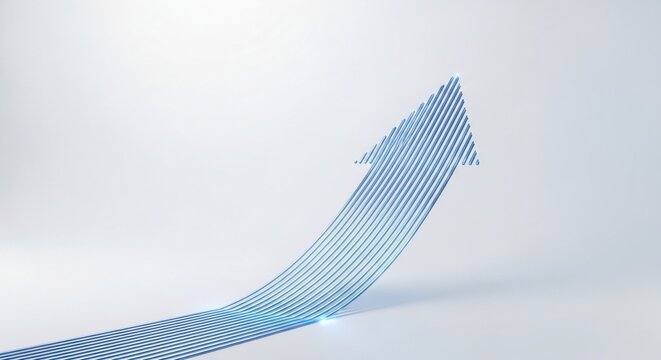 Minimal Blue Growth Arrow Concept
