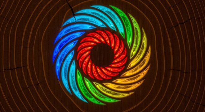 Colorful Spiral Pattern Abstract Art