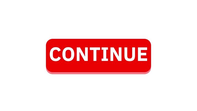 Dynamic 'Continue' button graphic for interactive user interfaces. Engaging animation background transparent element conveying progress, crucial for digital platforms and user engagement