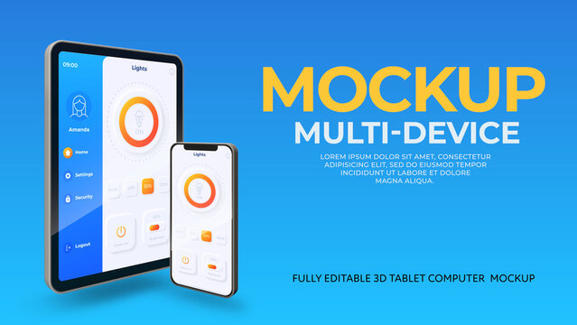 Tablet computers Mockup