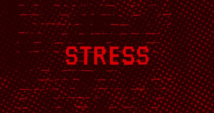 Stress text - Red Effect Glitch
