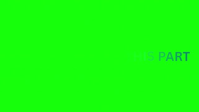 Green screen chroma key background with text overlay. Minimalist green screen video for compositing. Digital green screen backdrop for video editing.