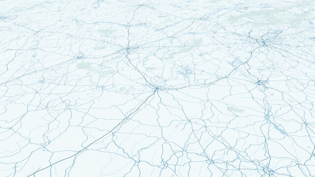 Modern minimalist vector map of Washington, District of Columbia, USA. High-quality scalable illustration of Washington D.C. city grid, National Mall, and Potomac River layout for post