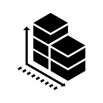 Bar chart icon. Business and data visualization filled symbol. Black and white.
