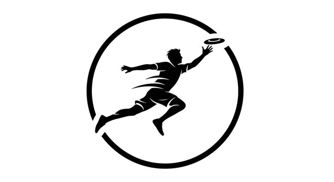 Man Playing Ultimate Frisbee in Circle.