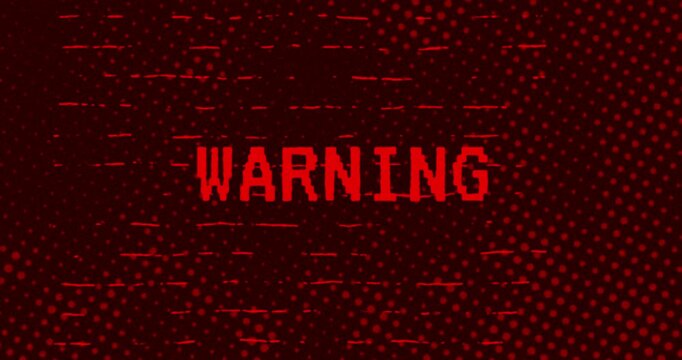 Warning text - Red Effect Glitch