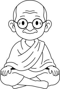 간디 흑백
