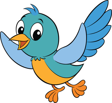 blue bird cartoon