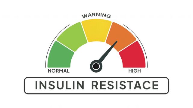 Insulin Resistance Level Gauge Meter Animation Low to High Progress Indicator