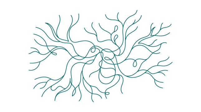 Branching Coral Structure In Marine Network.