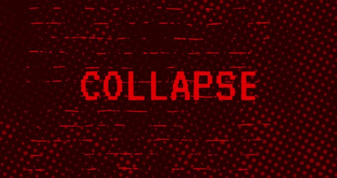 Collapse text - Red Effect Glitch