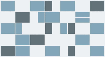 Fototapeta premium Minimalist abstract geometric pattern with blue and gray rectangles