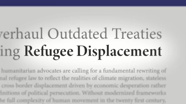 Overhauling Outdated International Treaties to Address Growing Refugee Displacement, Migration Crises and Humanitarian Challenges