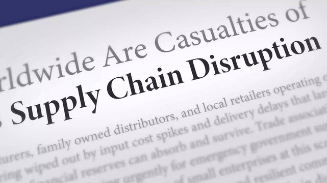 Businesses Worldwide Severely Affected by Ongoing Supply Chain Disruptions Impacting Manufacturing, Retail and Global Trade