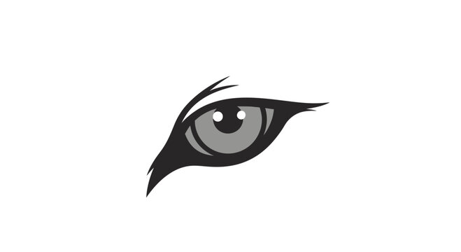 Stylized Animal Eye Logo - Fierce Gaze, Predator Vision, Wild Instinct