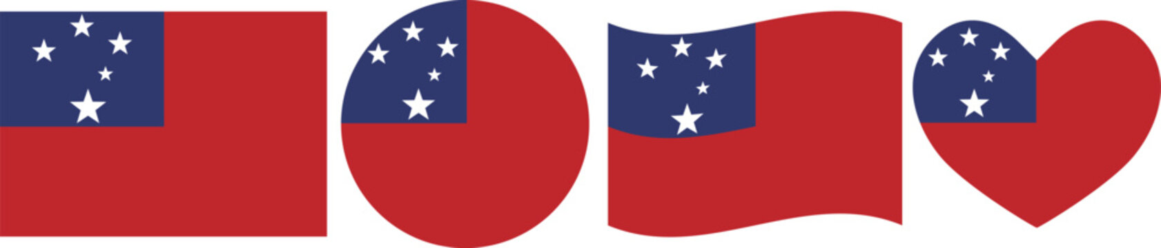 Samoa flag illustrator country flags symbol National Collection International  Set
