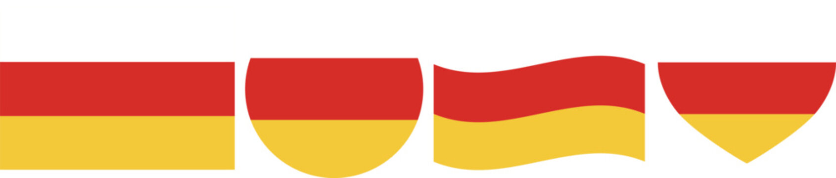 South Ossetia flag illustrator country flags symbol National Collection International  Set