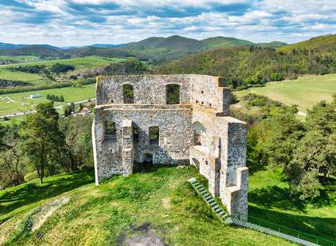 Dobra Niva castle in Podzamcok in central Slovakia