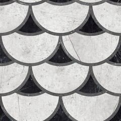 Luxury Seamless Geometric Patterns with Marble, Wood, and Stone Textures, Elegant Inlay Mosaic Backgrounds for Interior Design and 3D Rendering.  © Olena