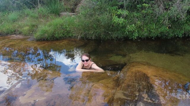 Woman in the lake