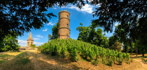 Montmerle-sur-Saone - Tour des Minimes & vignes © JM Saillard