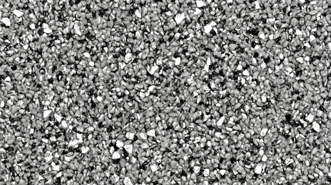 Close-up of small gray and white pebbles seamless texture background close-up