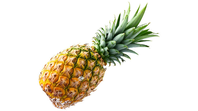 fresh healthy fruit, pineapple isolated on transparent background, 