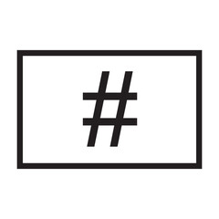 Fototapeta premium Hashtag Symbol Icon for Social Media Content Strategy, Digital Marketing Campaigns, and Online Community Engagement Design