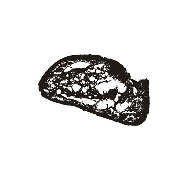 Bread texture on transparent background