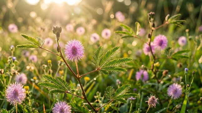 Macro View of Sensitive Plant